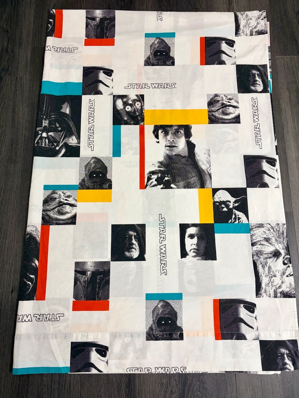 Vintage 1997 Star Wars TWIN Size Flatbed Bedsheet